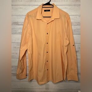 Men’s Alfani Landon Grid Pattern Cotton Long Sleeve Shirt -  Size XL